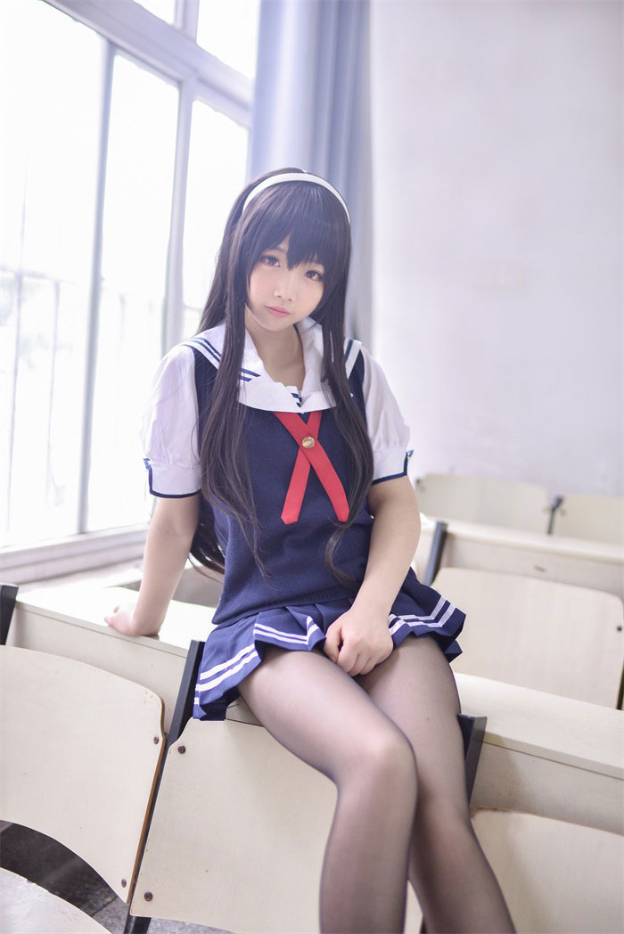 [Cosplay] 黑丝美腿 路人女主的养成方法 霞之丘诗羽 [24P/75MB]