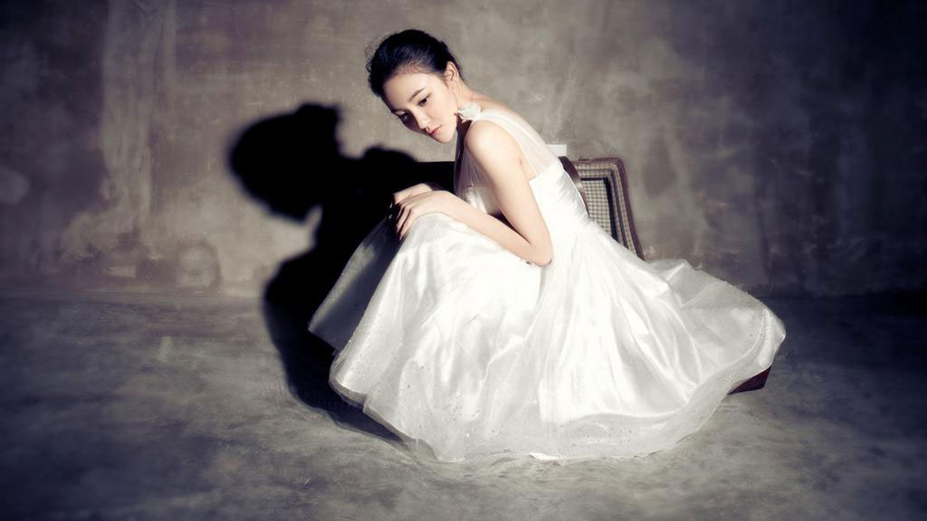 性感大陆女神刘雨欣白色性感写真电脑壁纸图片