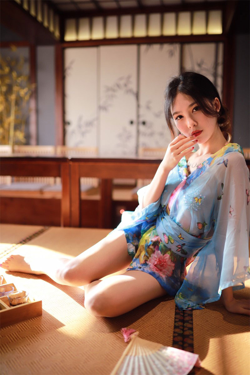 抖娘-利世 NO.026 水蓝和服 [30P-47M]