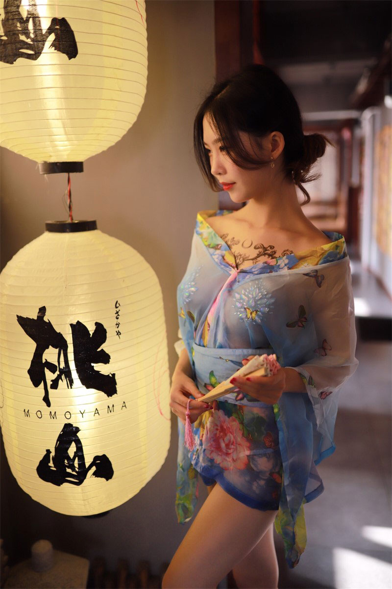 抖娘-利世 NO.026 水蓝和服 [30P-47M]