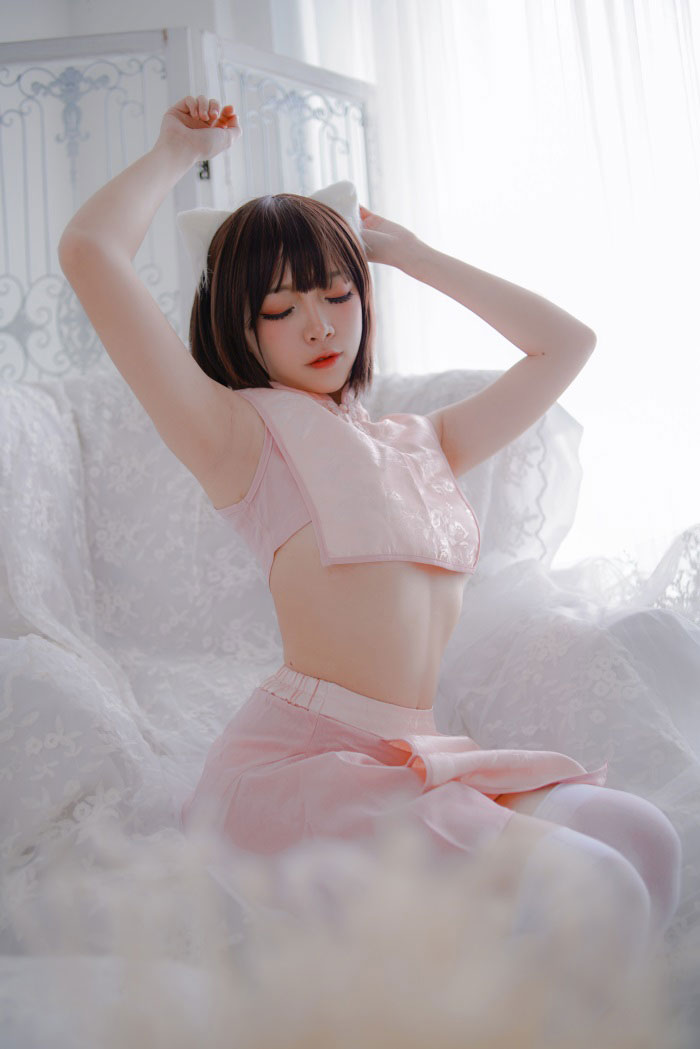 二佐Nisa NO.031 粉旗袍 21P248M