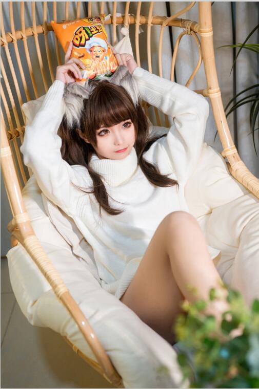 蠢沫沫 - NO.045 白毛衣 [45P