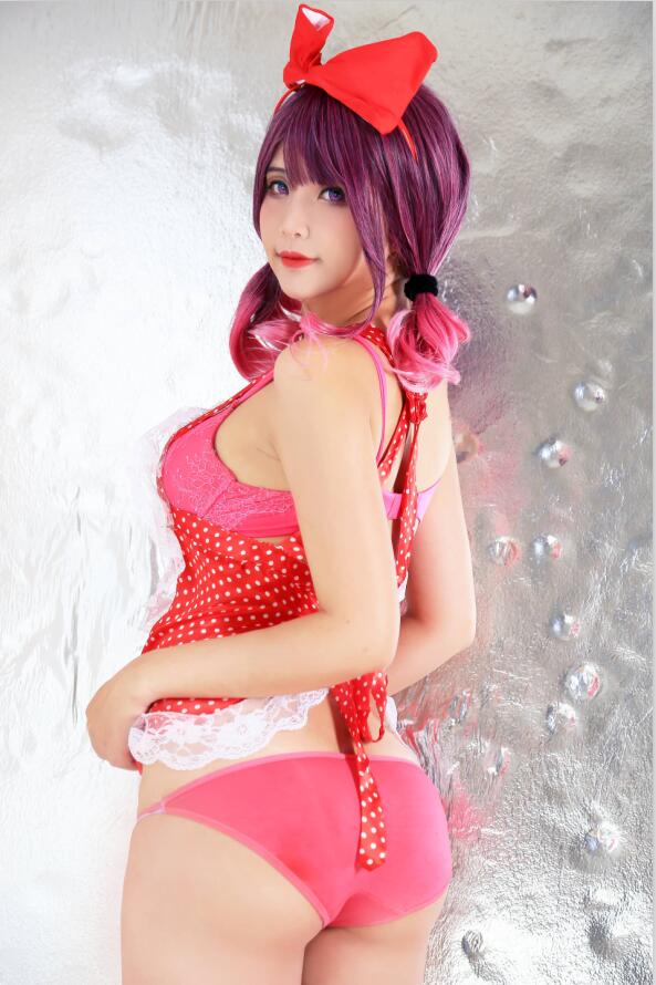 Hana Bunny NO.246 Red Heart Apron 10p