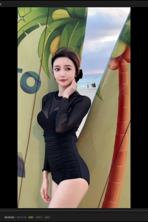 王馨瑶 – 黑色冲浪泳衣 [39P+1v／519MB]