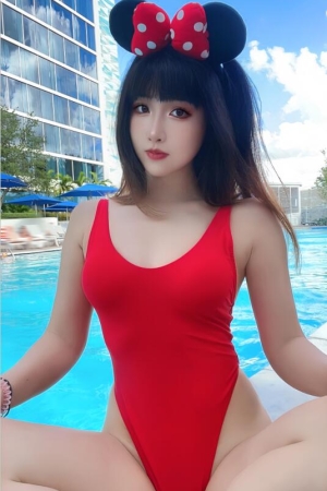 MisswarmJ – NO.69 Disney Red Bikini 18 19P+3V
