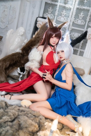 瓜希酱 – NO.83 &Momoko葵葵 – 碧蓝航线 赤城&加贺 36P