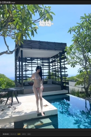 谢小蒽 – 白色泳装 [3V／1.50GB]