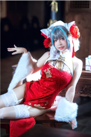 半半子 – NO.72 柴郡中华娘旗袍 45P2V