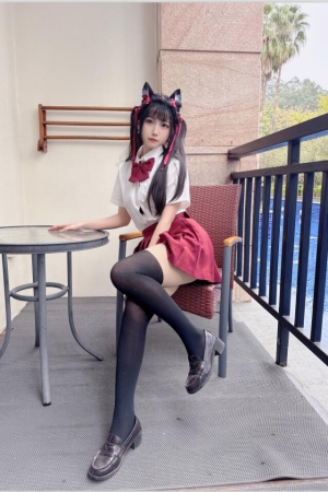 不呆猫 – NO.46 温泉双马尾JK 22P1V