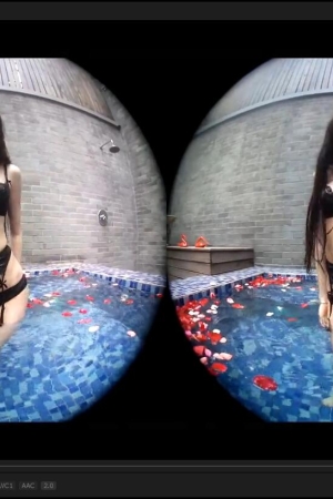 萌琪琪 – [大妞范TV] VR视频 泳池中比基尼 [1V／76MB]