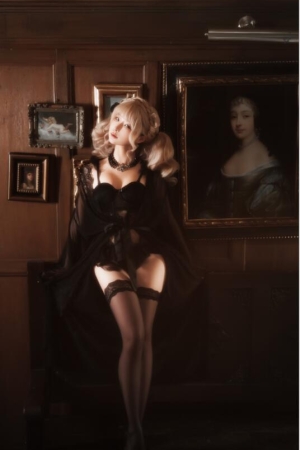 蠢沫沫 – NO.362 2024年会员 黑红纱裙 [39P