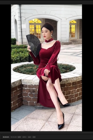 杨晨晨 – 黑丝旗袍 114p1v928m