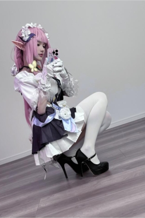 幼愛youmeko – NO.19 崩坏3 爱莉希雅女仆装 [20P