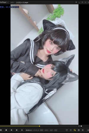 PoppaChan – NO.50 ✘Kawaiimeochan 双人Cosplay短视频 [25V