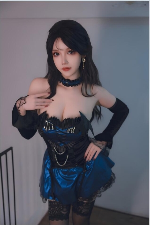 雪晴Astra – NO.93 蓝色蕾丝短裙[53P1V