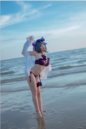 二佐Nisa NO.209 碧蓝航线 柴郡泳装 [30P