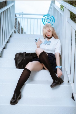 二佐Nisa NO.218 蔚蓝档案 一之濑明日奈 JK制服 [23P