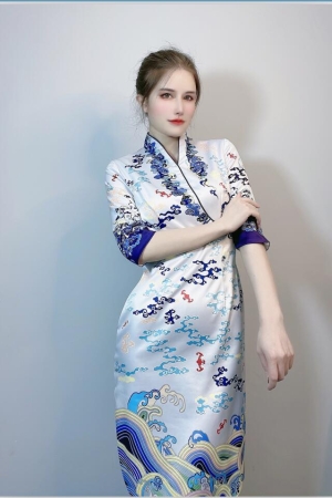 鹿八岁 NO.082 海航中式旗袍空姐[28P1V