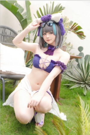 屿鱼 – NO.64 柴郡泳装 [29P